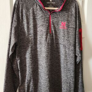 Colosseum Gray and Red Men's Sweatshirt